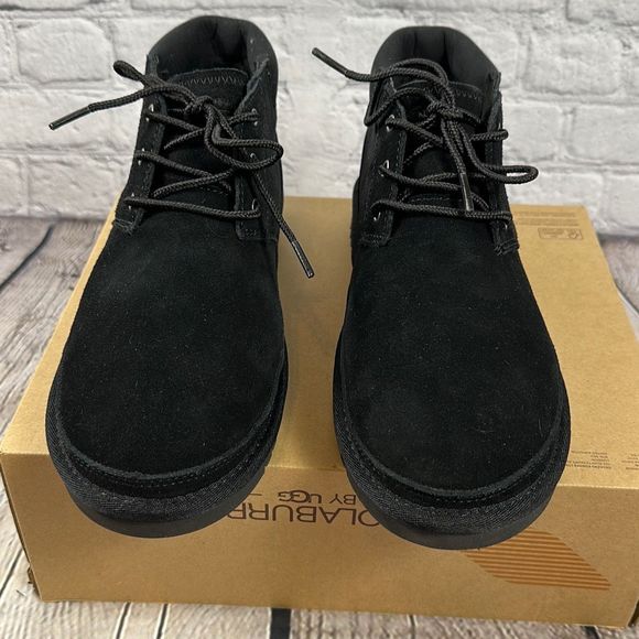 Koolaburra by UGG Women’s Advan Lace Up Suede Boot Faux Fur Black 11 NEW - Picture 2 of 8